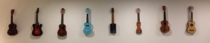 ukuleles on the wall