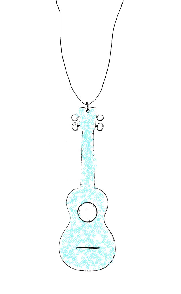 Sample image of ukulele pendant for Ukemas